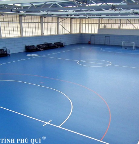 Sơn sàn thể thao - pickleball với 2 lớp sơn cao su Novasports USA trên nền nhựa